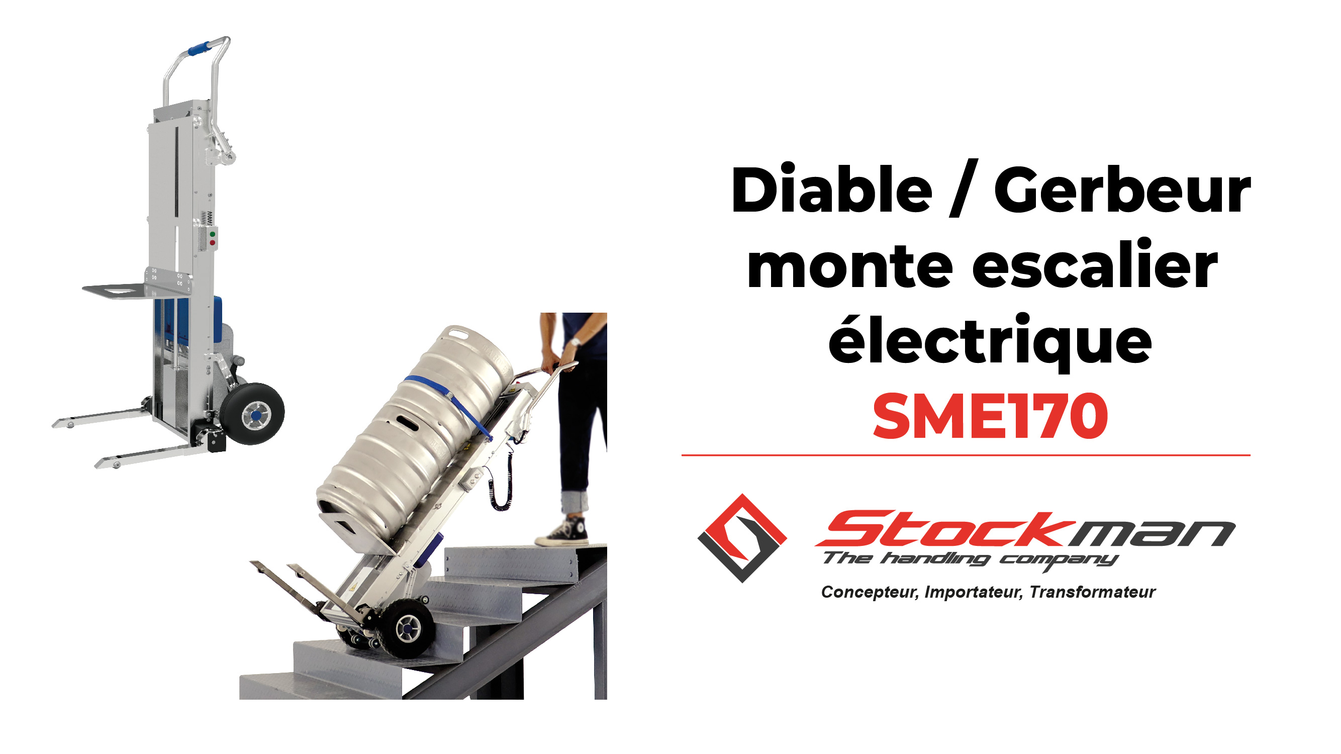 Le diable / gerbeur monte-escaliers électrique SME170